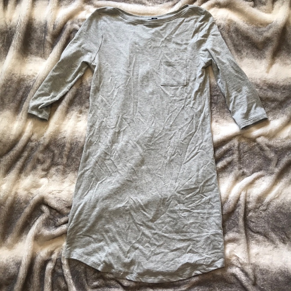 Boat neck tee shirt dress